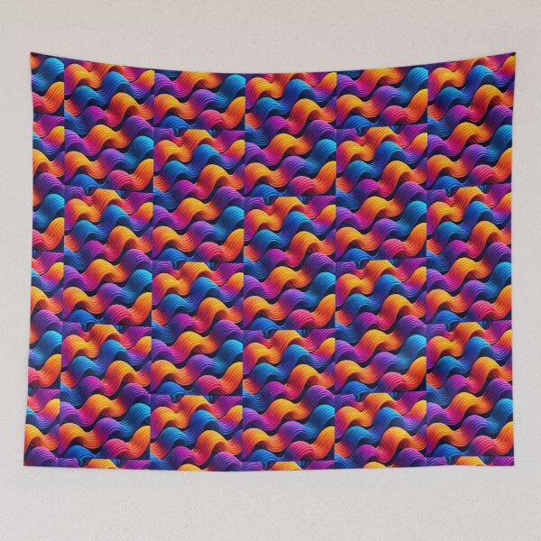 Item preview, Chromatic Flow – 3D Interwoven Abstract designed and sold by Lizzie-110.