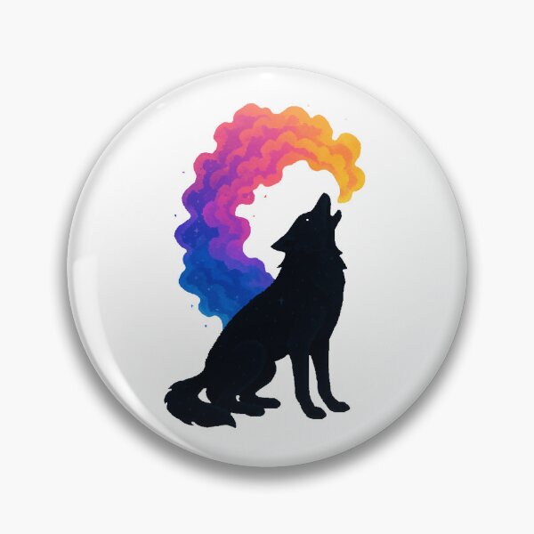Artikelvorschau, Pixel Art Cosmic Wolf mit buntem Rauch entworfen und verkauft von retro_pixel.