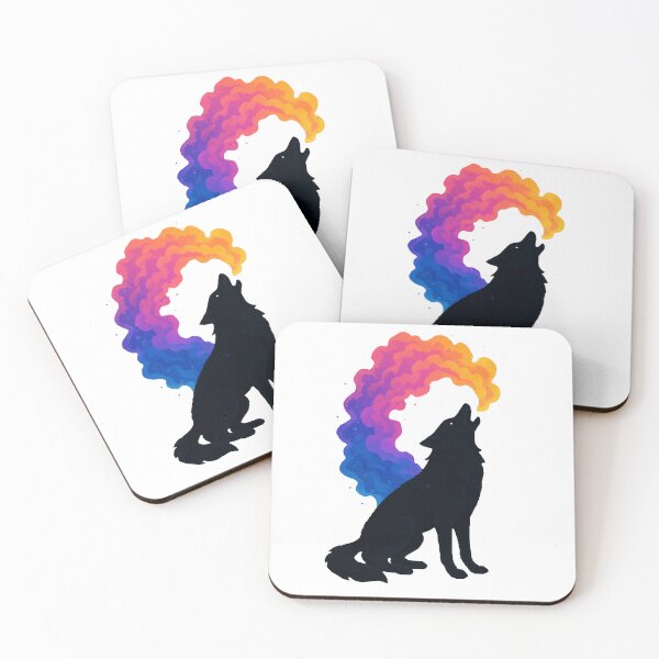 Item preview, Pixel Art Cosmic Wolf with Colorful Smoke designed and sold by retro_pixel.