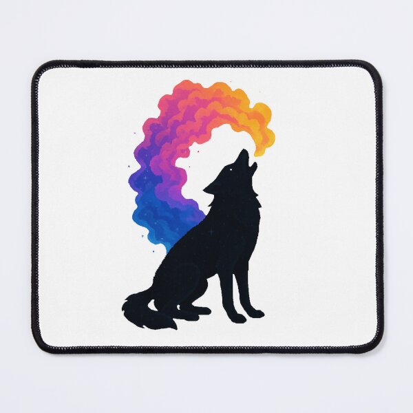 Item preview, Pixel Art Cosmic Wolf with Colorful Smoke designed and sold by retro_pixel.