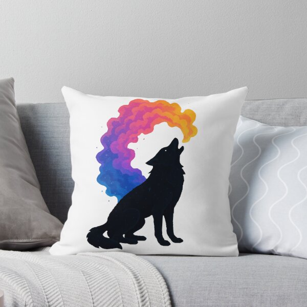 Artikelvorschau, Pixel Art Cosmic Wolf mit buntem Rauch entworfen und verkauft von retro_pixel.
