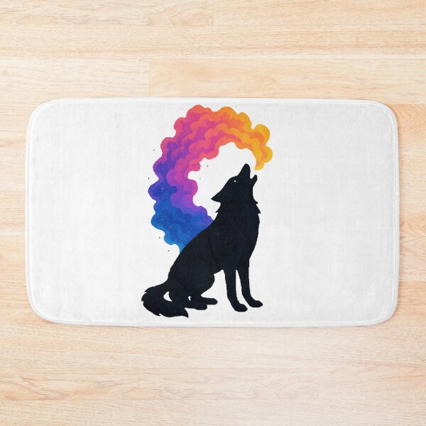 Item preview, Pixel Art Cosmic Wolf with Colorful Smoke designed and sold by retro_pixel.
