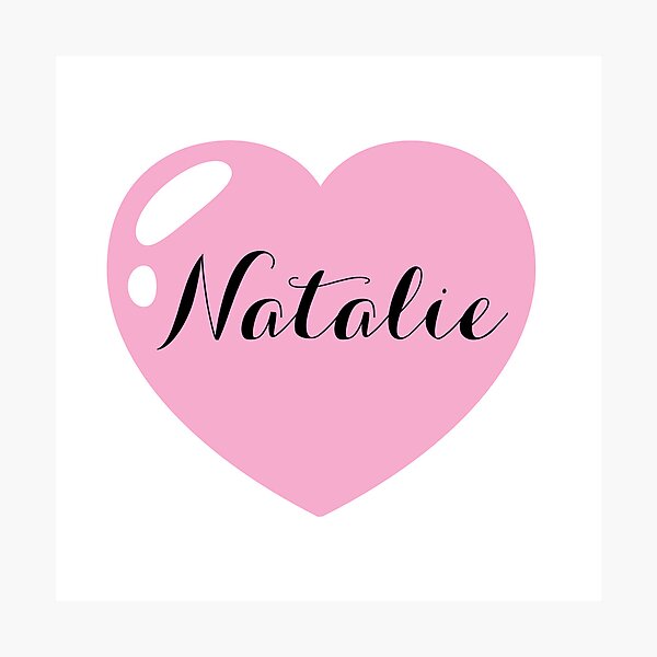 Item preview, Natalie Name with Pink Heart  designed and sold by Monika Howarth.