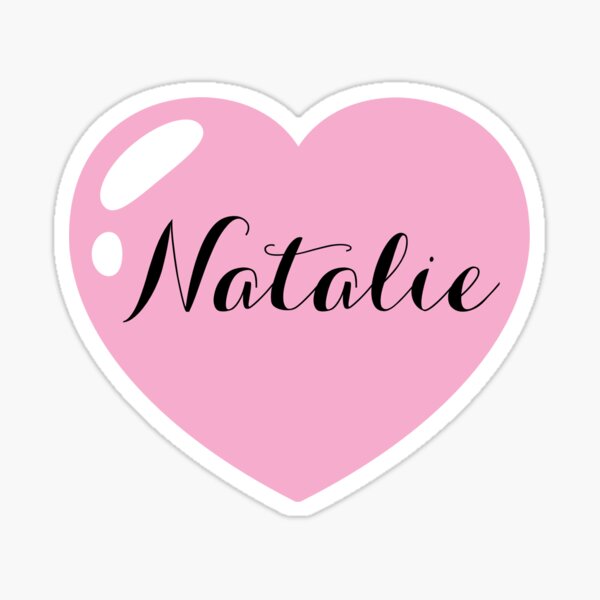 Item preview, Natalie Name with Pink Heart  designed and sold by Monika Howarth.