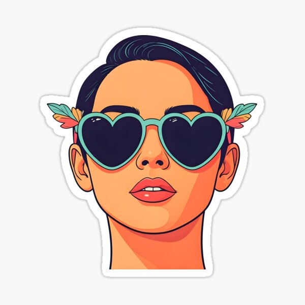 Item preview, Girl with glasses designed and sold by PrintLabStudio.