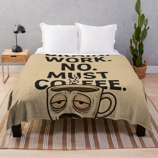 Item preview, Brain Work No Must Coffee – Funny Exhausted Coffee Mug Character Design designed and sold by Studio Reverie.