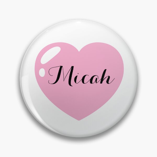 Item preview, Micah Name with Pink Heart  designed and sold by Artbymonika.