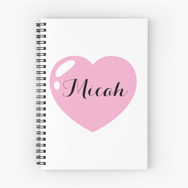 Item preview, Micah Name with Pink Heart  designed and sold by Artbymonika.