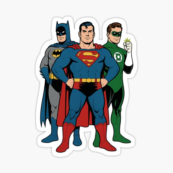 Item preview, Superman Batman Green Lantern Âge d'argent designed and sold by Action Heroes Stuff.
