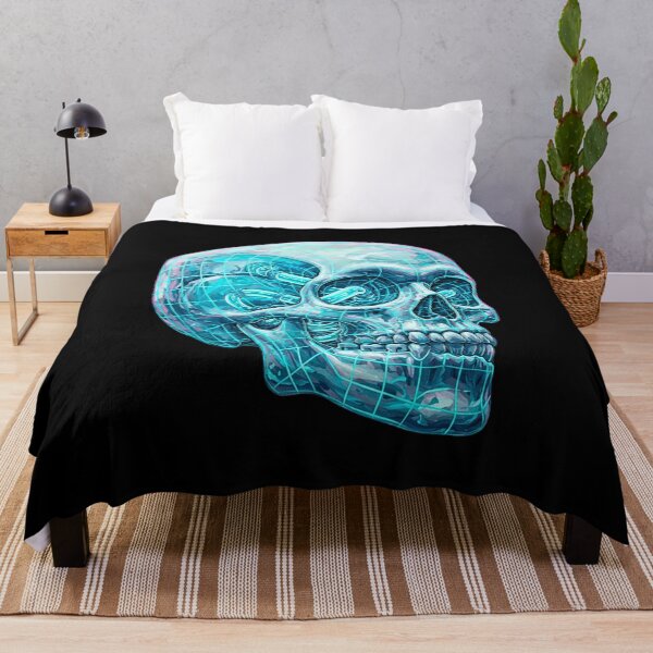Item preview, Cybernetic Crystal Skull – Biomechanical Futuristic Art designed and sold by TheSkullRoom.