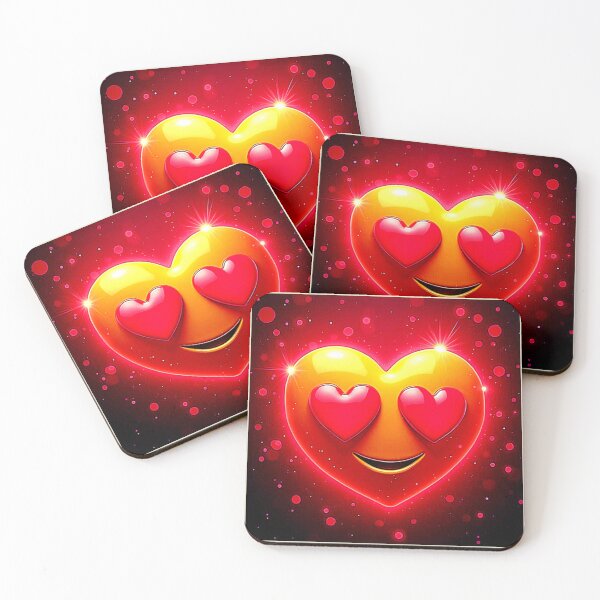 Item preview, Glowing Heart Eyes Emotion designed and sold by Health And Fitness Posts e-Store.