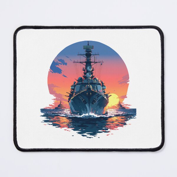 Item preview, Modern Navy Warship at Full Speed – Sunset Power View designed and sold by Windy-market.