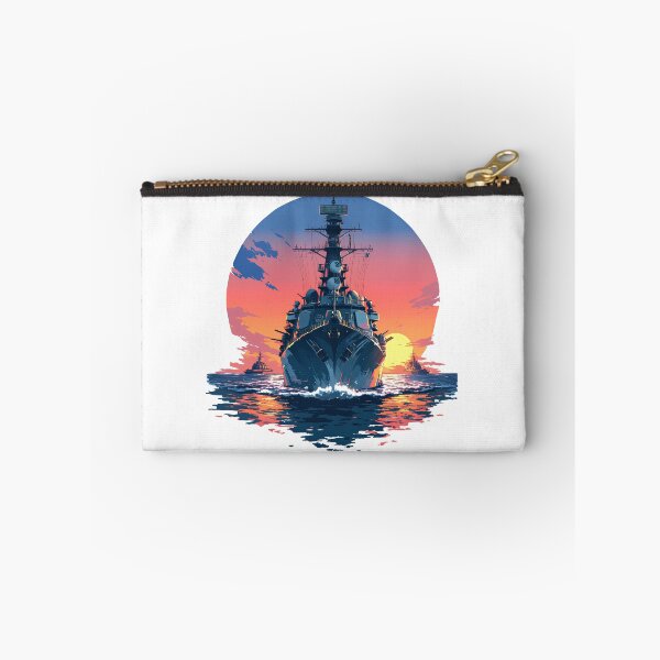 Item preview, Modern Navy Warship at Full Speed – Sunset Power View designed and sold by Windy-market.