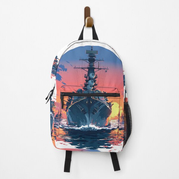 Item preview, Modern Navy Warship at Full Speed – Sunset Power View designed and sold by Windy-market.
