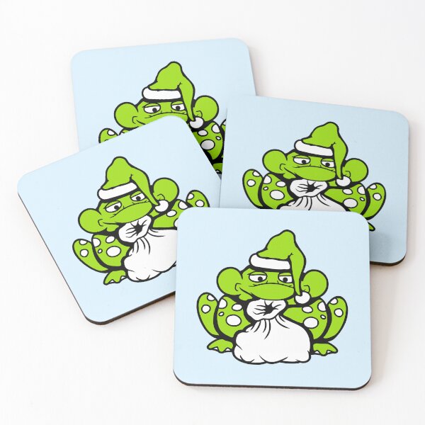 Item preview, Frog Toad Santa Claus Christmas Hat Happy Celebration designed and sold by shirt-o-mat.