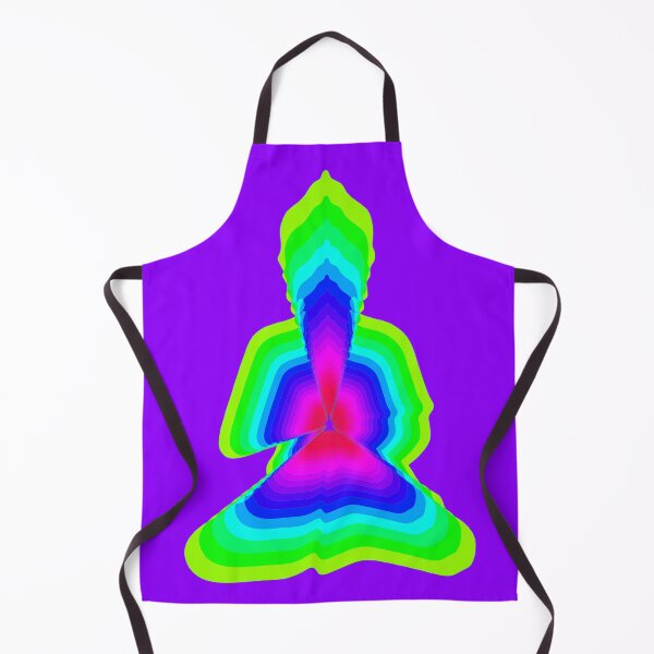 Item preview, budda, light energy, silhouette in yoga pose with a modern graphic echo effect minimalist spiritual design designed and sold by rikyfreestyle.