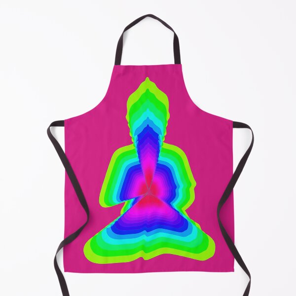 Item preview, budda, light energy, silhouette in yoga pose with a modern graphic echo effect minimalist spiritual design designed and sold by rikyfreestyle.