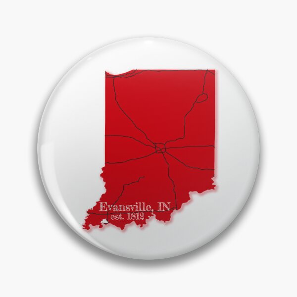 Item preview, Evansville, IN [Red] designed and sold by PhilbonianDezin.