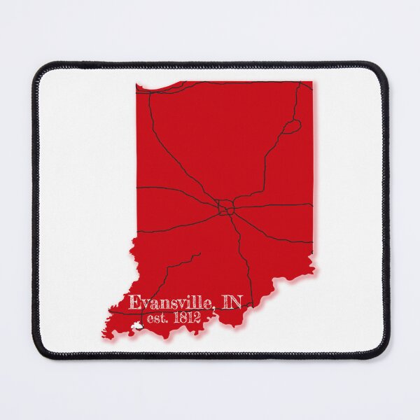 Item preview, Evansville, IN [Red] designed and sold by PhilbonianDezin.