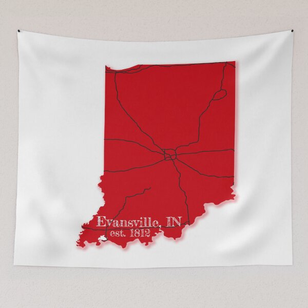 Item preview, Evansville, IN [Red] designed and sold by PhilbonianDezin.
