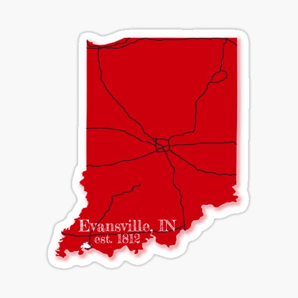 Item preview, Evansville, IN [Red] designed and sold by PhilbonianDezin.