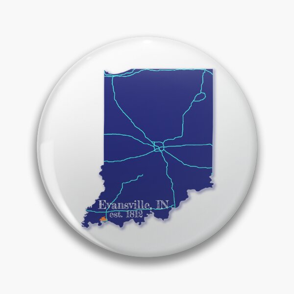 Item preview, Evansville, IN [Blue] designed and sold by PhilbonianDezin.