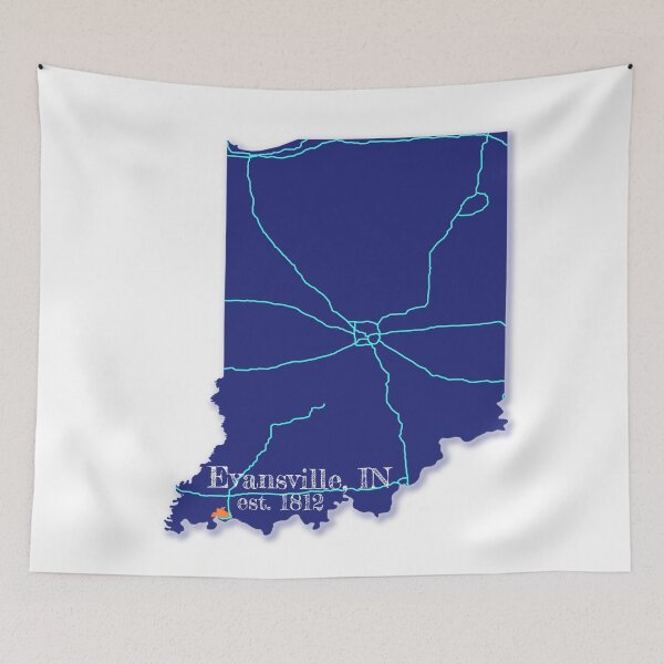 Item preview, Evansville, IN [Blue] designed and sold by PhilbonianDezin.
