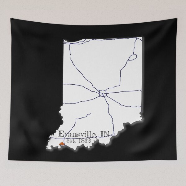 Item preview, Evansville, IN [White] designed and sold by PhilbonianDezin.