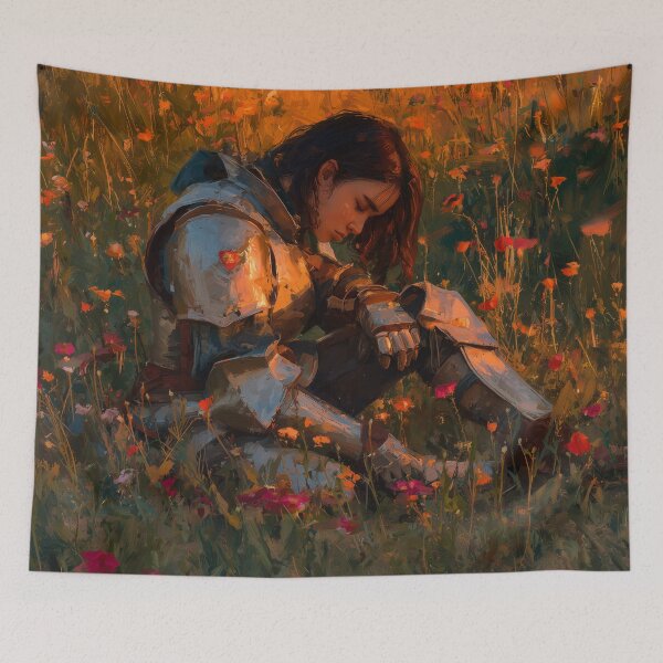 Item preview, Warrior Resting Among Flowers designed and sold by Rtymer.