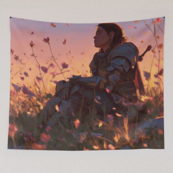 Item preview, Warrior Resting Among Flowers designed and sold by Rtymer.