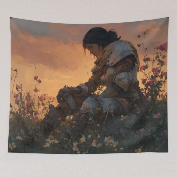 Item preview, Warrior Resting Among Flowers designed and sold by Rtymer.
