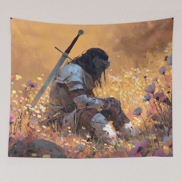 Item preview, Warrior Resting Among Flowers designed and sold by Rtymer.