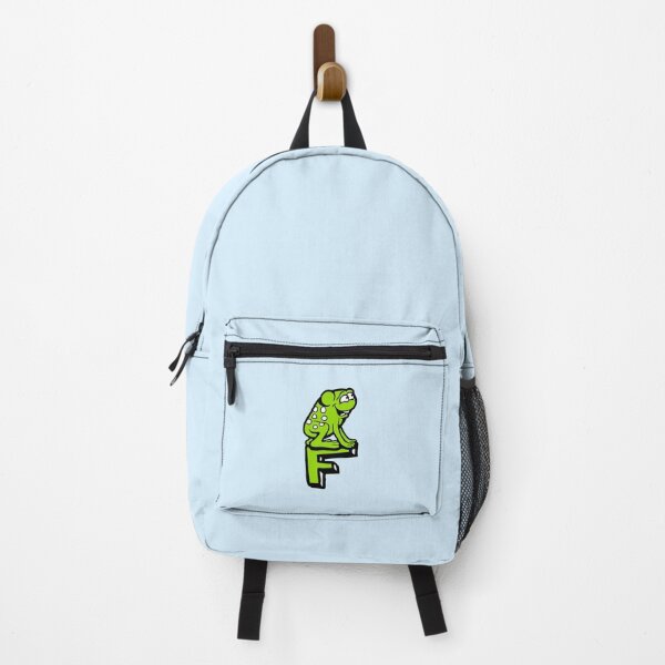 Item preview, Big Letter F Frog First Name Sitting Happy Smile designed and sold by shirt-o-mat.