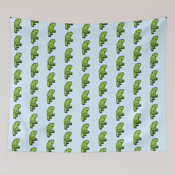 Item preview, Big Letter F Frog First Name Sitting Happy Smile designed and sold by shirt-o-mat.