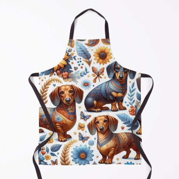 Item preview, Whimsical Floral Dachshunds Dogs designed and sold by Wags & Tails.