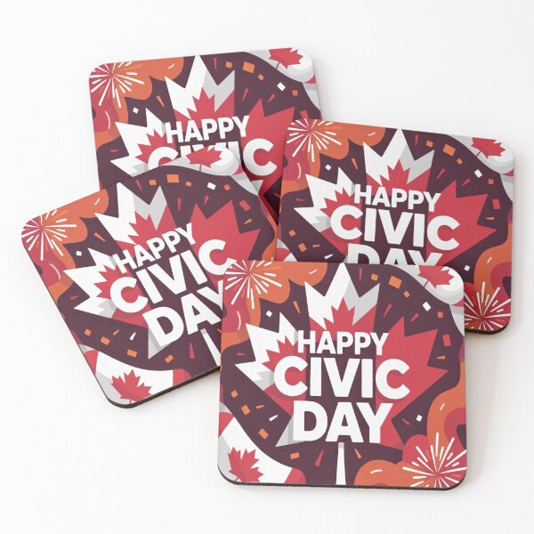 Item preview, Happy Civic Day Design - Canadian Celebration Art designed and sold by InspiredCreatives.