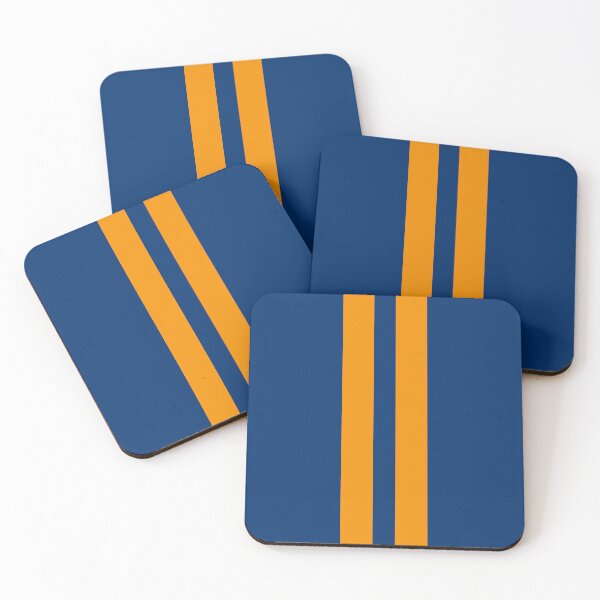 Item preview, Dual Racing Stripes - Large Gap (Orange - Guardsmans Blue Background) designed and sold by Racing Stripes Only.