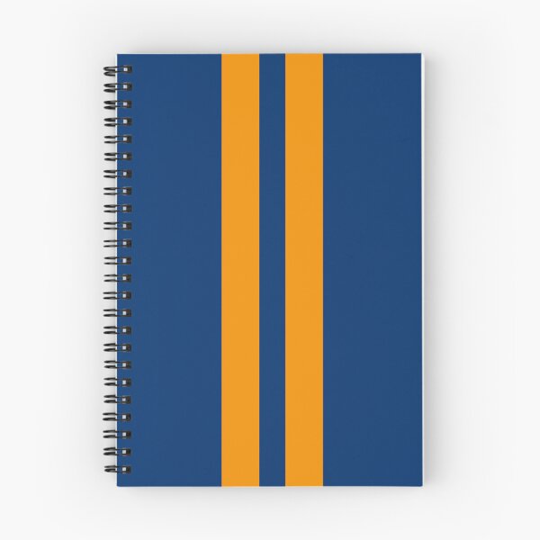 Item preview, Dual Racing Stripes - Large Gap (Orange - Guardsmans Blue Background) designed and sold by Racing Stripes Only.