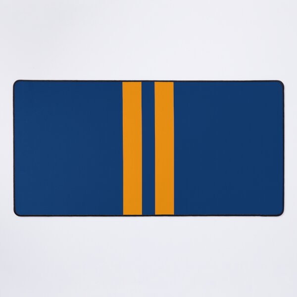 Item preview, Dual Racing Stripes - Large Gap (Orange - Guardsmans Blue Background) designed and sold by Racing Stripes Only.
