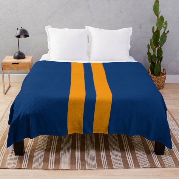 Item preview, Dual Racing Stripes - Large Gap (Orange - Guardsmans Blue Background) designed and sold by Racing Stripes Only.