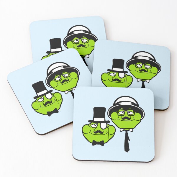 Item preview, 2 Frog Sir Gentlemen Mr. rich Monocle Glasses Top Hat designed and sold by shirt-o-mat.