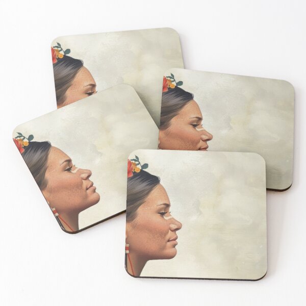 Item preview, Contemplative Native American Woman Chief Headdress designed and sold by AverageBlur.