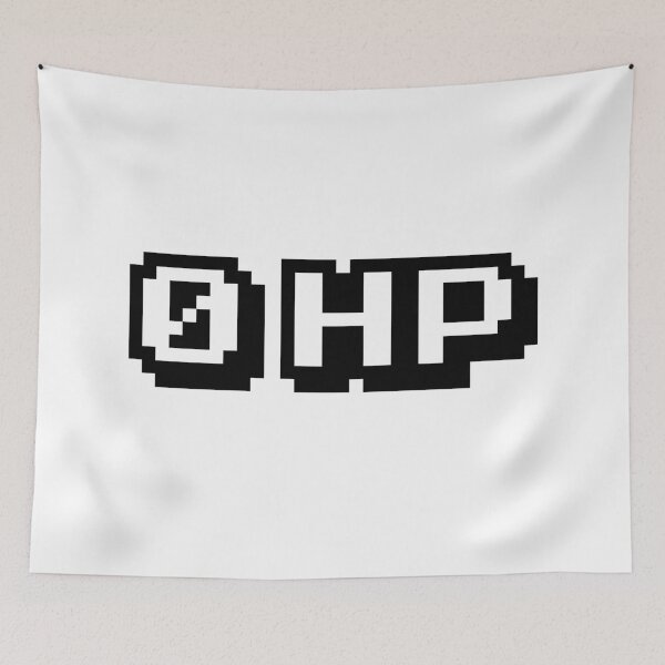 Item preview, 0 HP, Gaming Memes in Pixel Typography designed and sold by Memes N Lore .