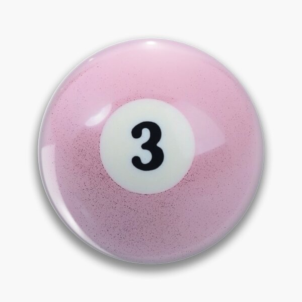 Item preview, Pink Number 3 Pool Ball designed and sold by claireelysek.