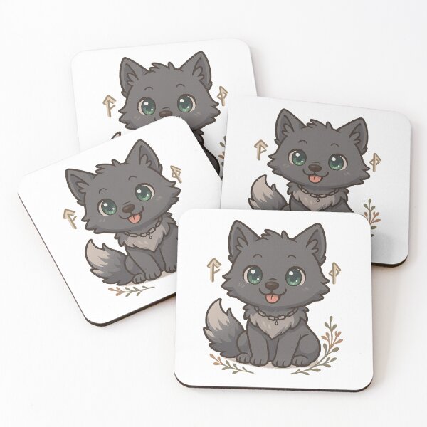Item preview, Fenrir Kawaii – Mythological Nordic Wolf designed and sold by MythicWild.