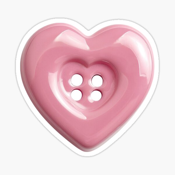 Item preview, Pink Heart Button designed and sold by claireelysek.