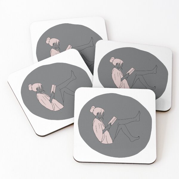 Item preview, Floating in Fiction: Minimalist Reading Girl designed and sold by Obsessities.