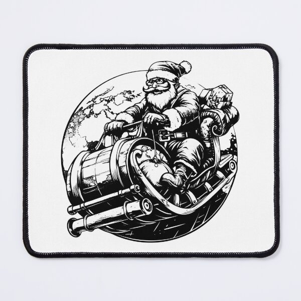 Item preview, Flying Santa Over the World – Vintage Christmas Sleigh Ride Illustration designed and sold by inkoutninja.
