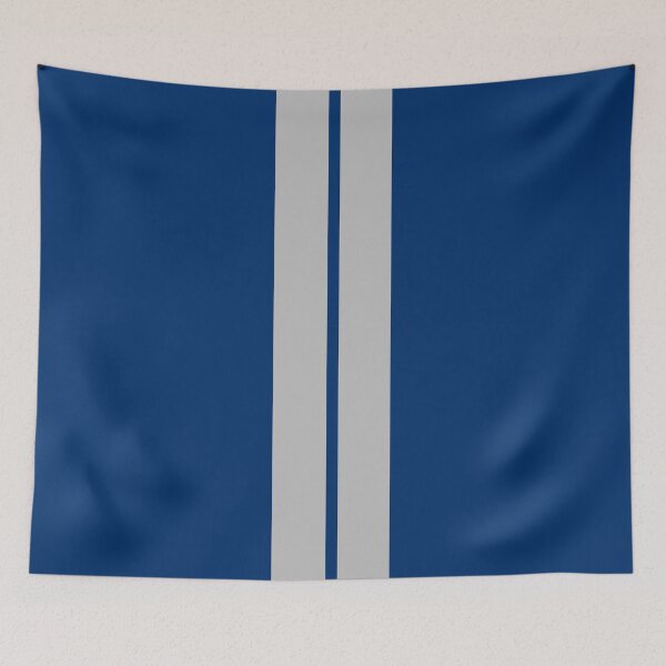 Item preview, Dual Racing Stripes - Small Gap (Gray/Silverish - Guardsmans Blue) designed and sold by Racing Stripes Only.