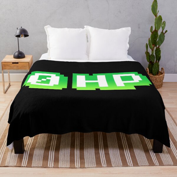 Item preview, 0 HP, Gaming Memes in Green Pixel Typography designed and sold by Memes N Lore .